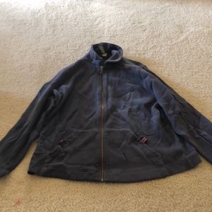 LL Bean Navy Blue Quarter Zip Jacket